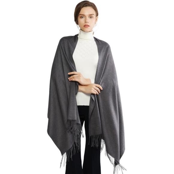 Accessories - Women's Scarf Pashmina Shawls Wraps Grey
